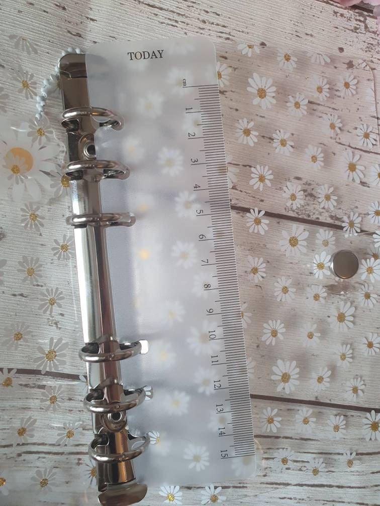 Daisy A6 Planner binder + charm + ruler - A6 6 rings binder