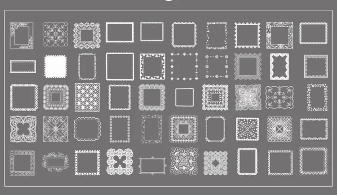 White transparent sticker set- lace stickers - choose your design: doily , frame, space - Stickers for journal, planner, scrapbook