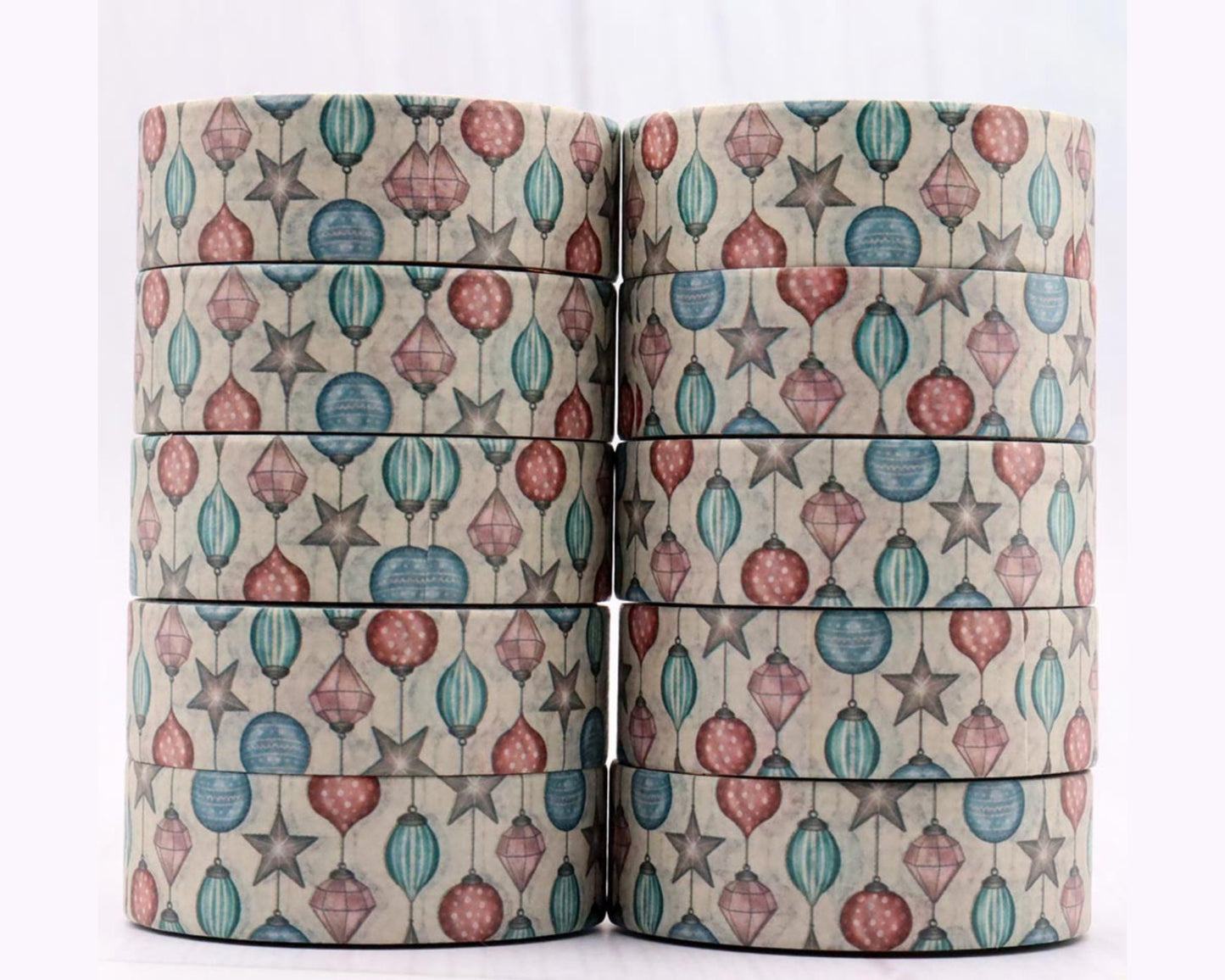 Festive Holiday washi tape - 15mm x 10 m