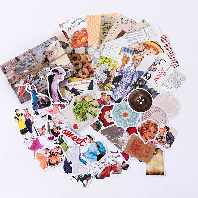 Journal paper and stickers set - Scrapbook set