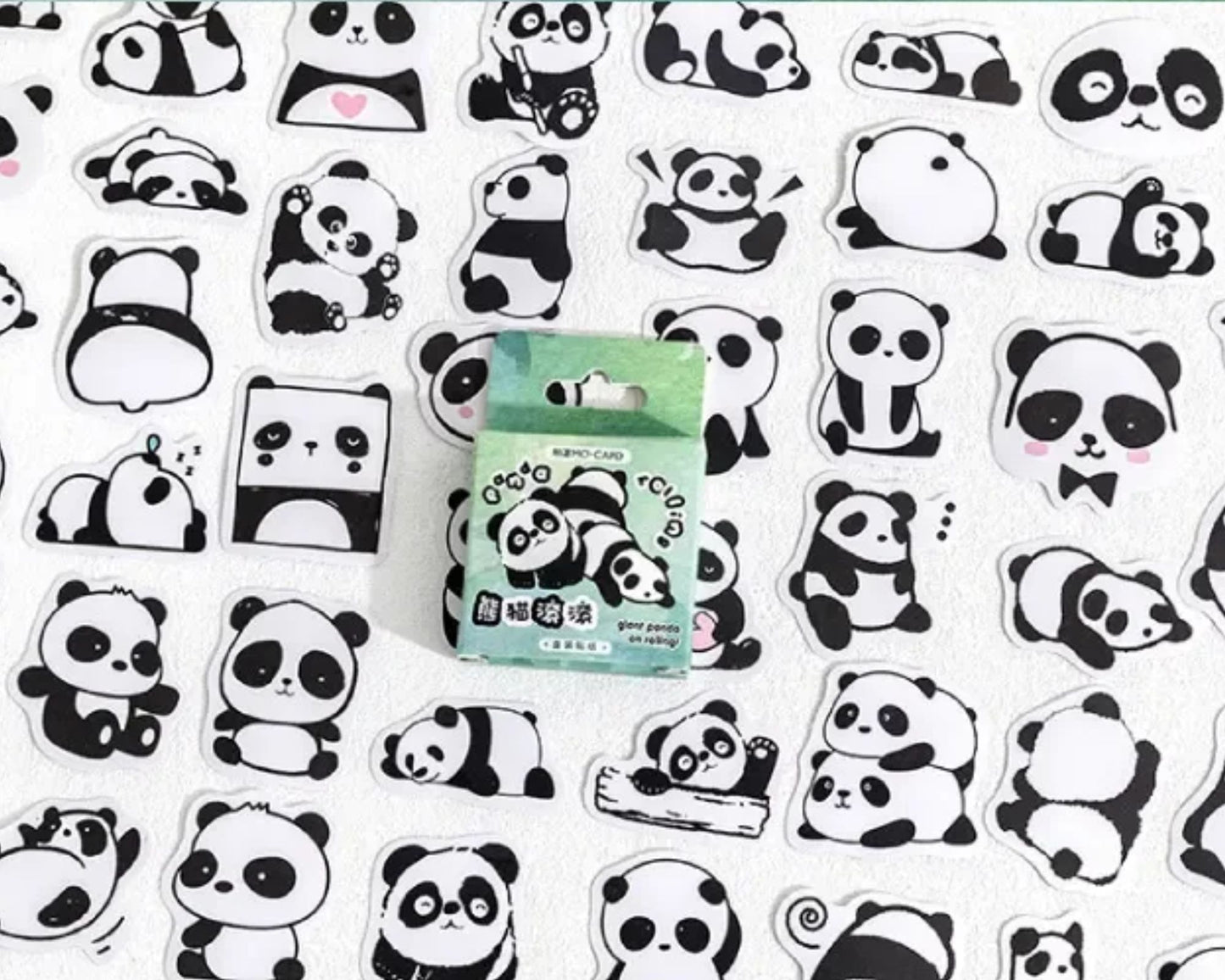 Cute panda sticker set  - 45 pcs