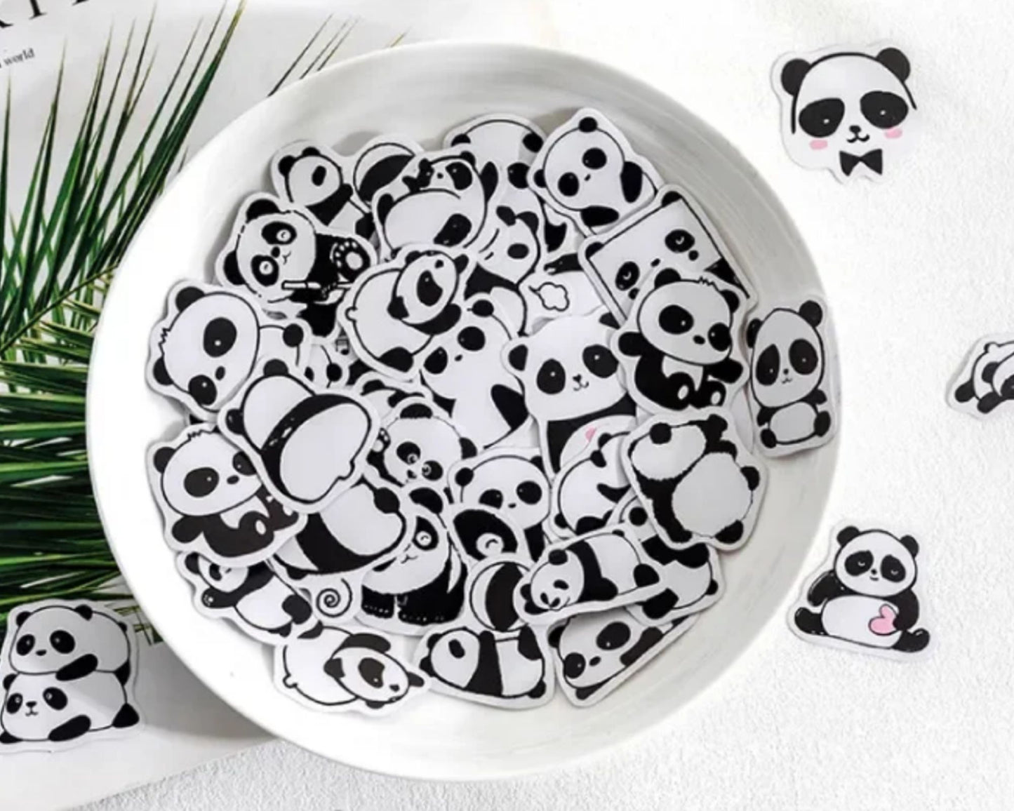 Cute panda sticker set  - 45 pcs