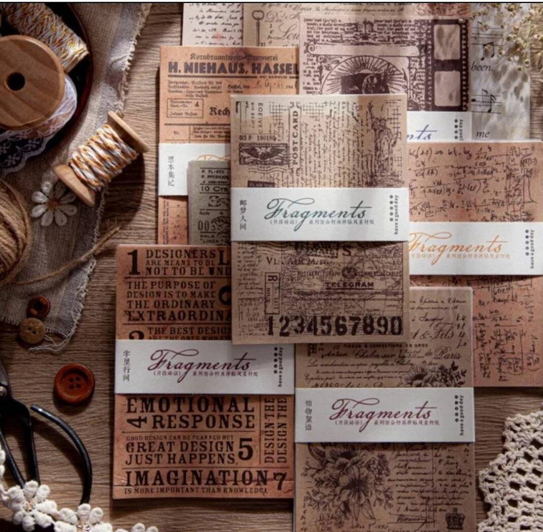 Vintage themed paper - 30pcs