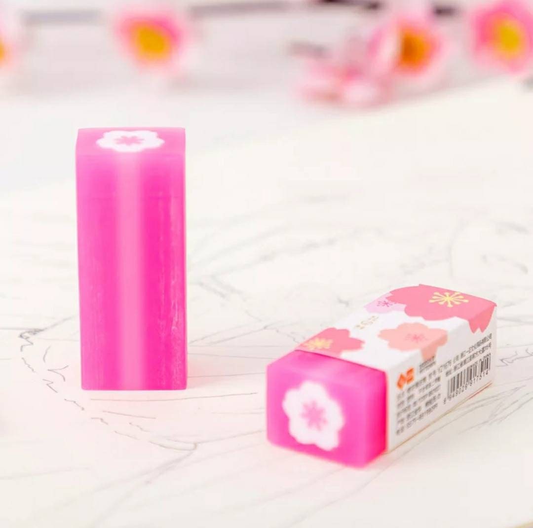 Sakura erasers - set of 2 - Cherry blossom eraser, school, office, planner, journal supply