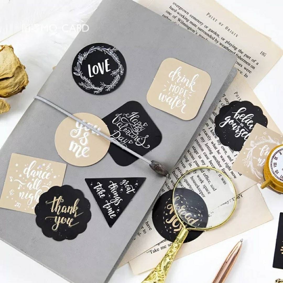 Positive Motivational quotes Stickers set