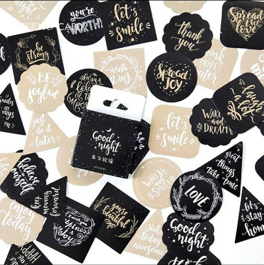 Positive Motivational quotes Stickers set