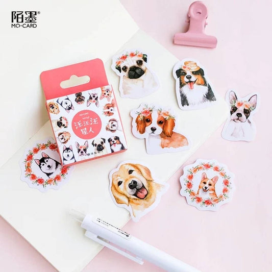 Cute dog stickers set- 46 pcs