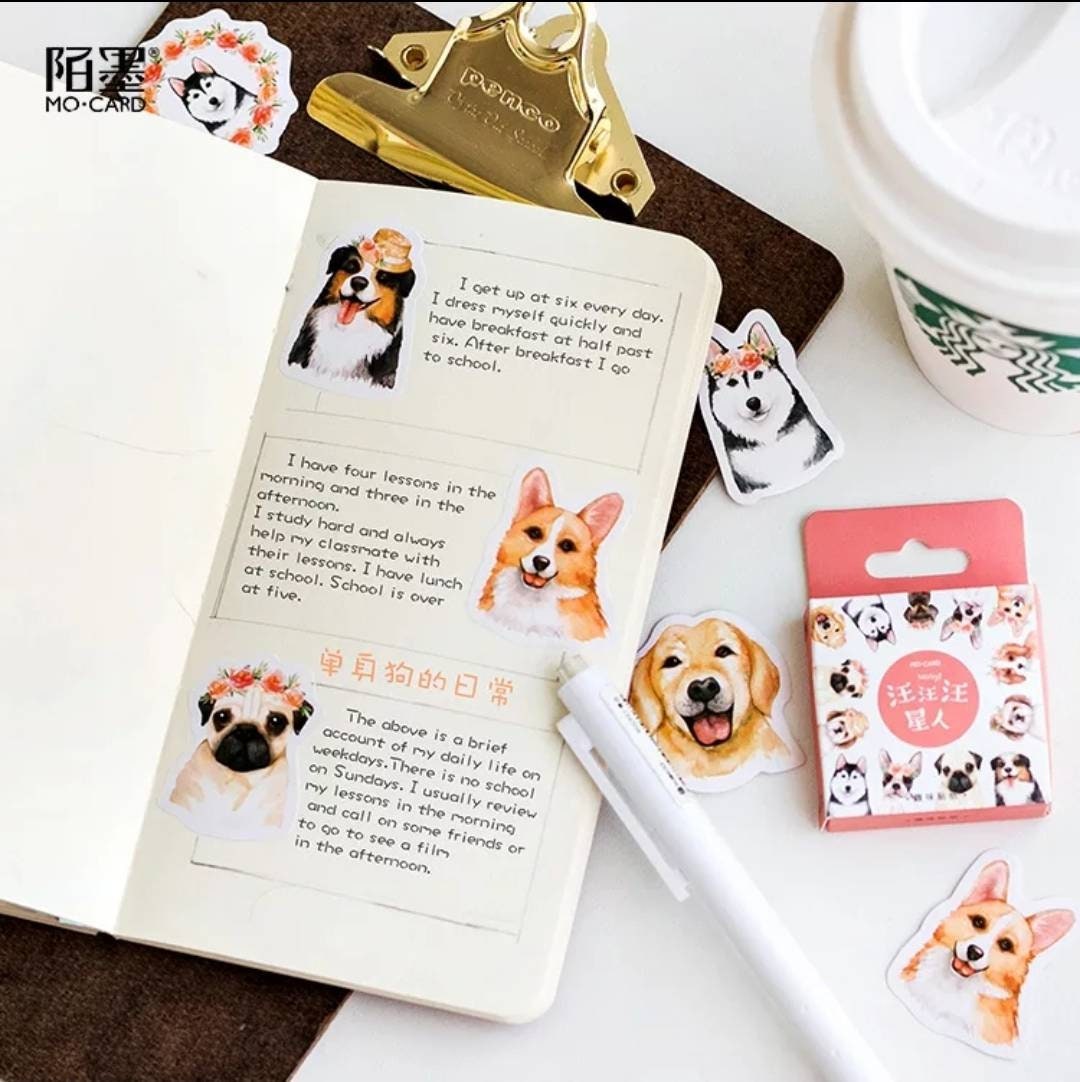 Cute dog stickers set- 46 pcs