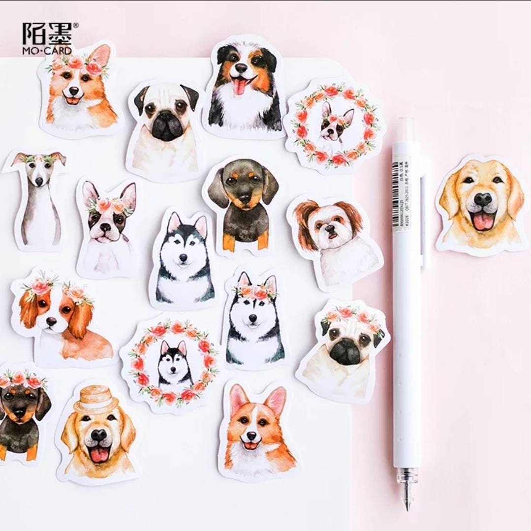 Cute dog stickers set- 46 pcs