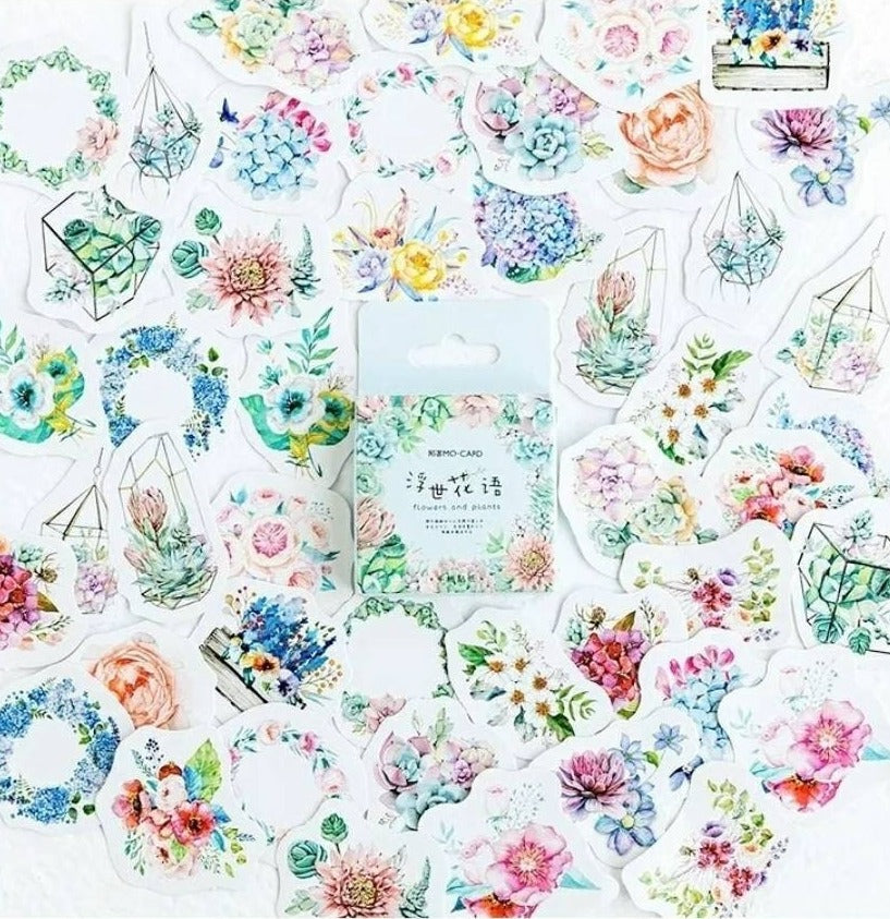 Flower and Plants sticker set -46 pcs