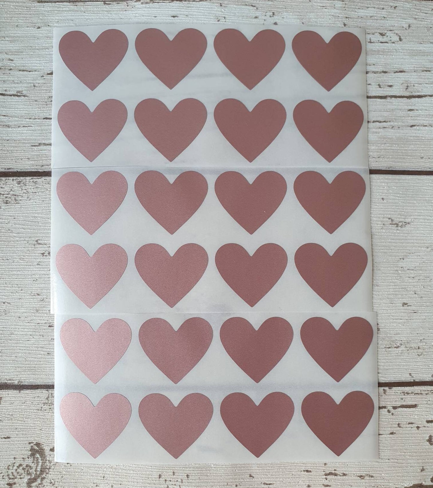 Scratch off Heart sticker / Scratch to reveal sticker - Rose gold