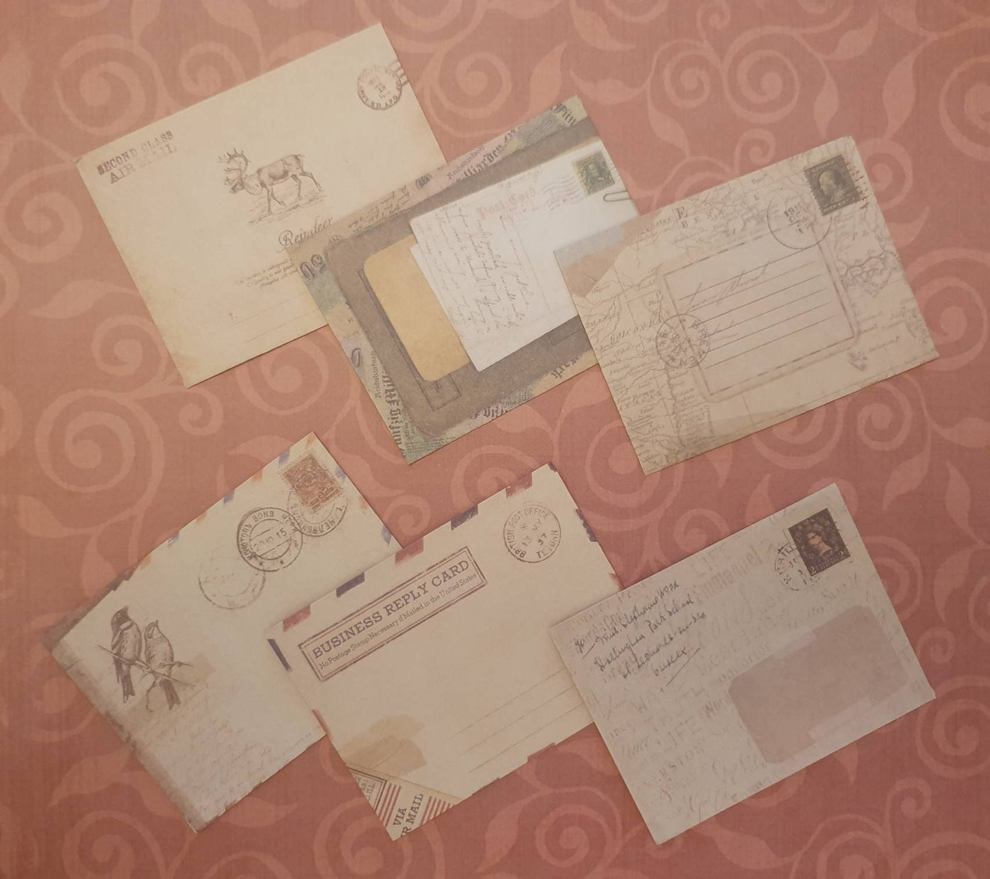 12 Small Vintage envelopes