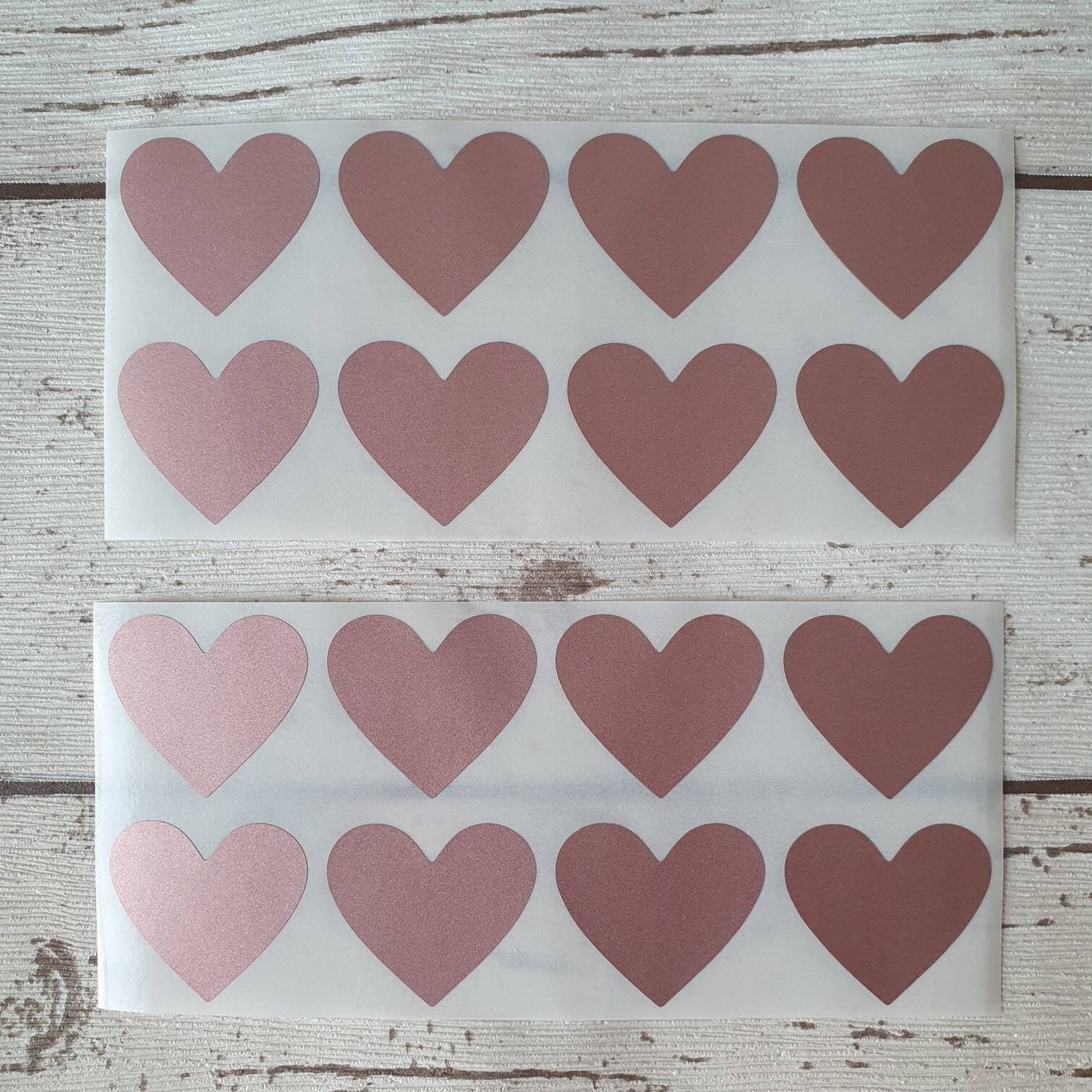 Scratch off Heart sticker / Scratch to reveal sticker - Rose gold