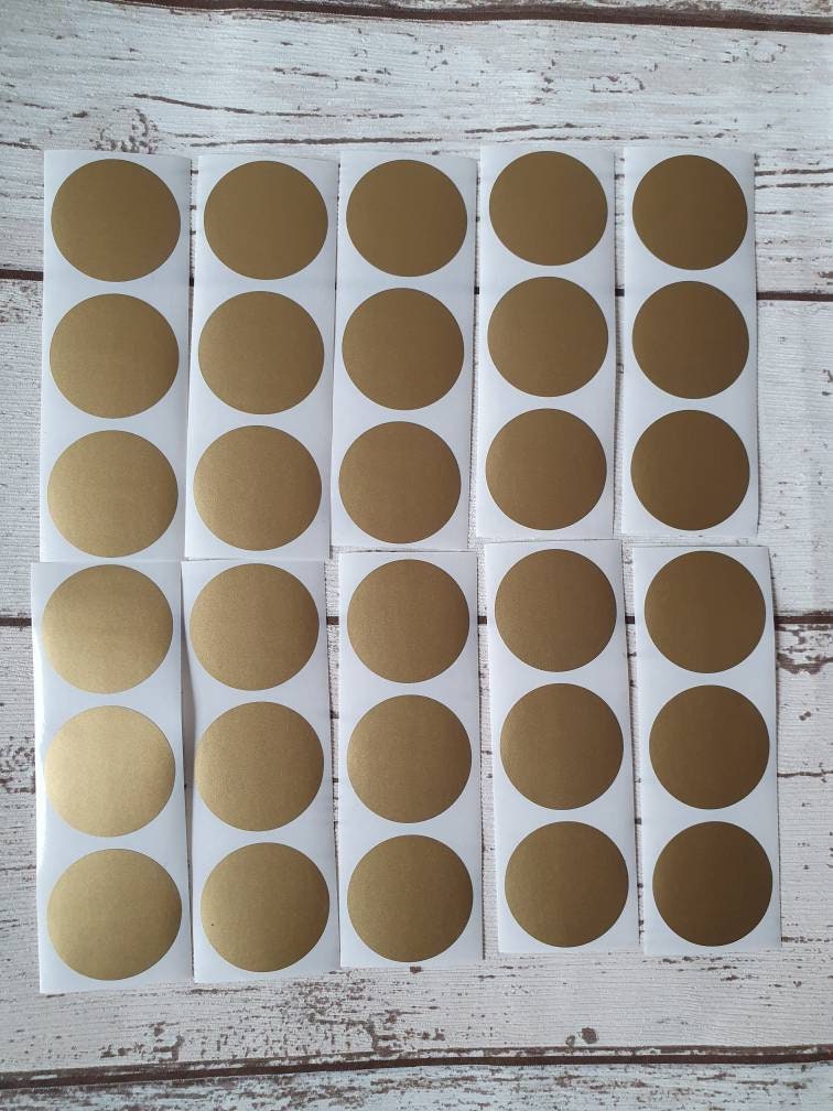 Gold Scratch Off Stickers - 3cm - Scratch to Reveal stickers