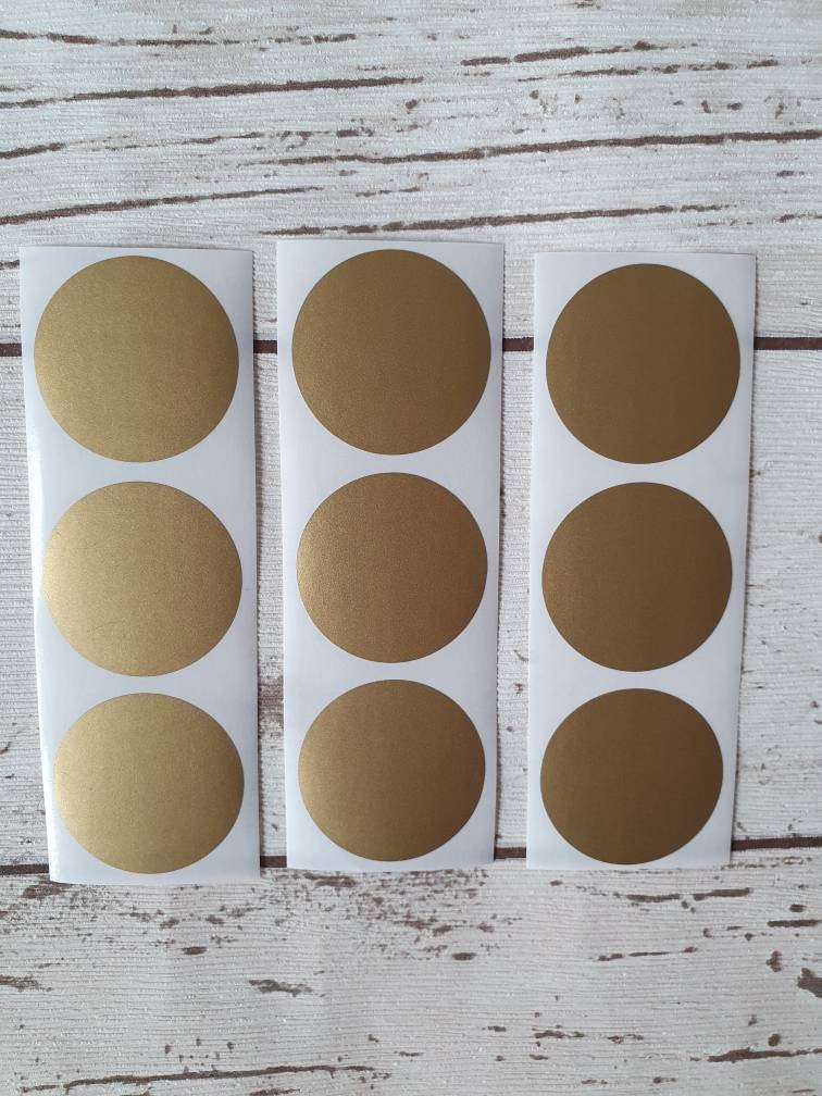 Gold Scratch Off Stickers - 3cm - Scratch to Reveal stickers