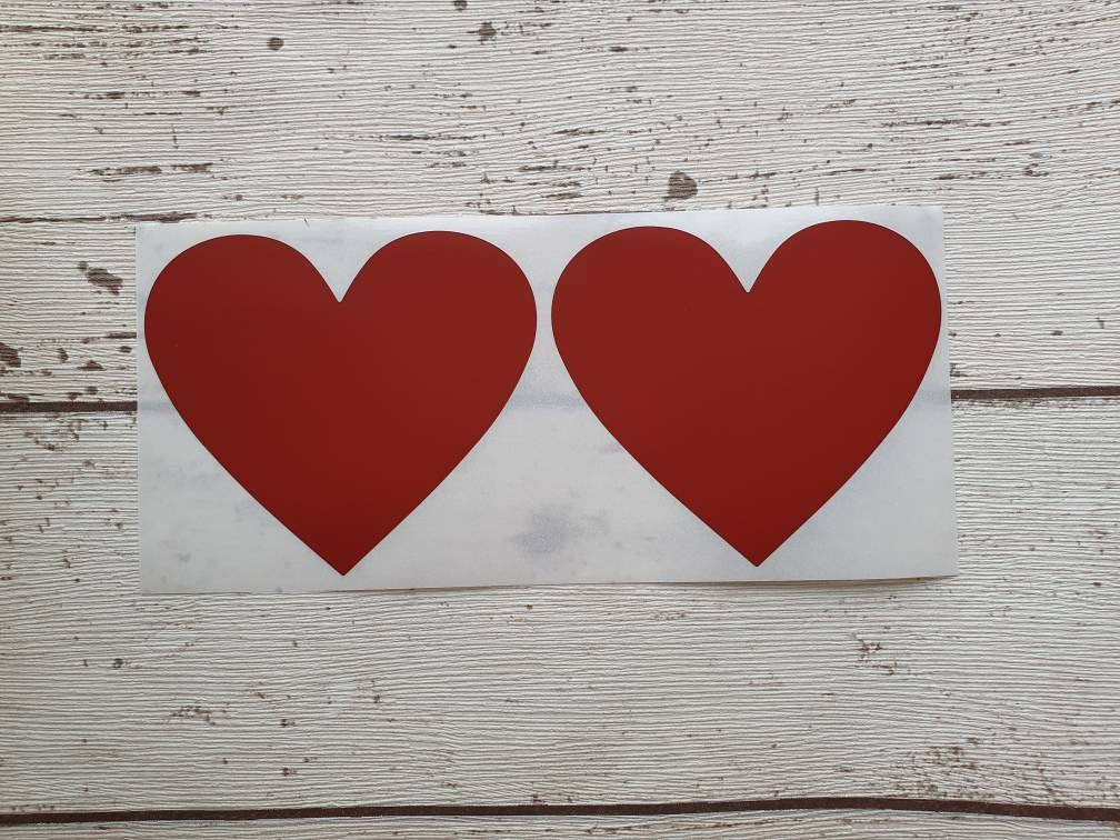 Big Red Heart Scratch off sticker - 80mm x 70mm - Scratch to reveal sticker