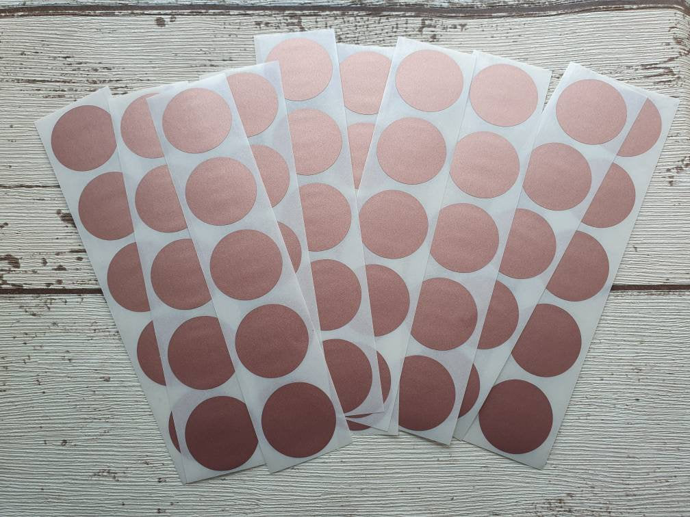 Rose Gold Scratch Off Stickers , 1 inch,  2.5cm  Scratch to Reveal stickers