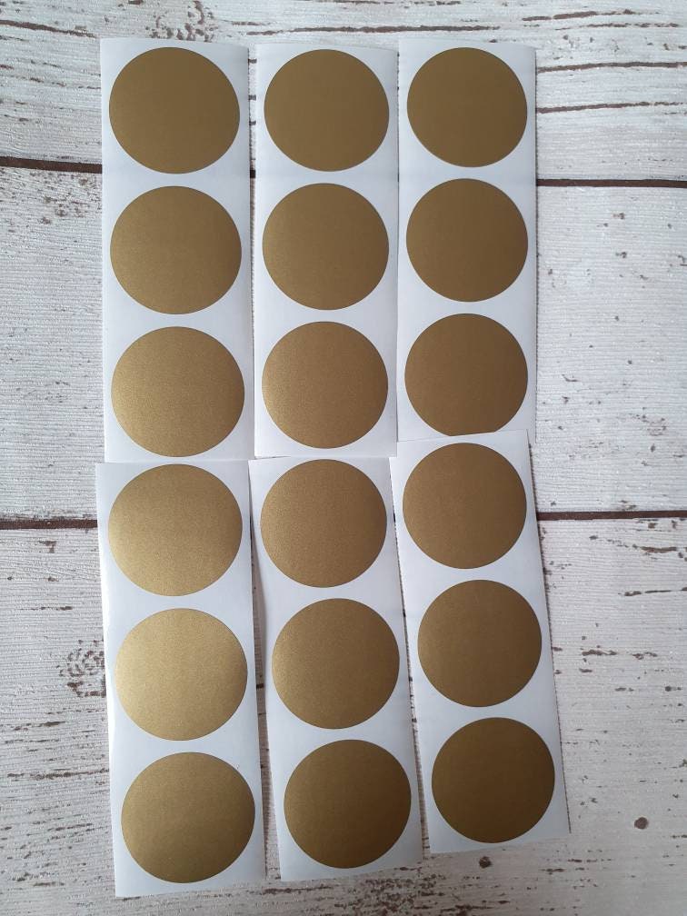 Gold Scratch Off Stickers - 3cm - Scratch to Reveal stickers