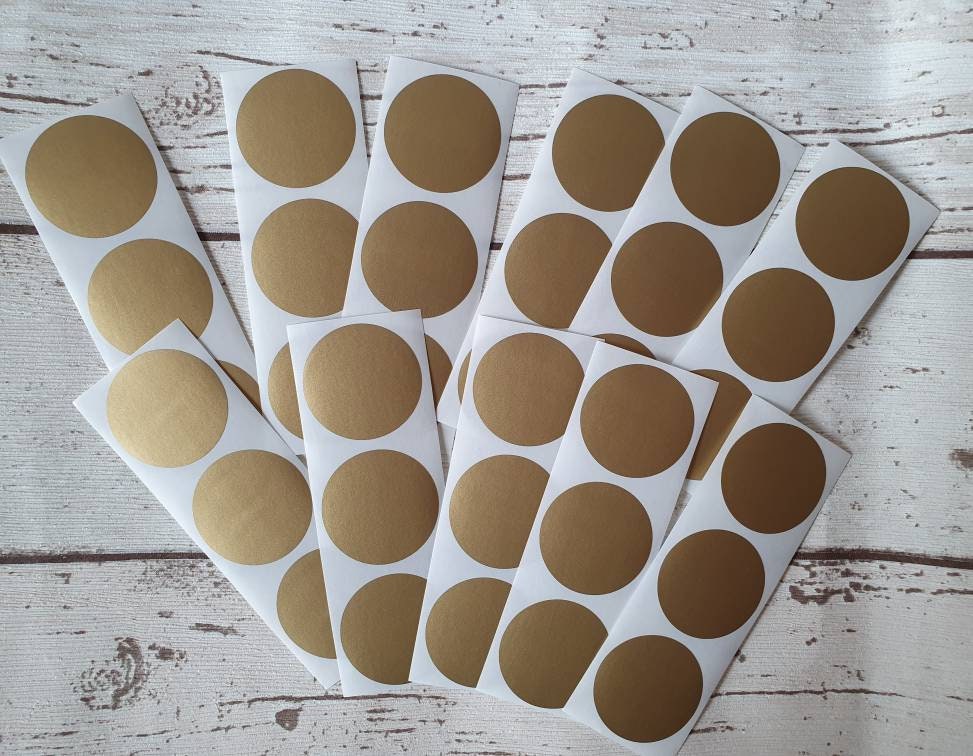 Gold Scratch Off Stickers - 3cm - Scratch to Reveal stickers