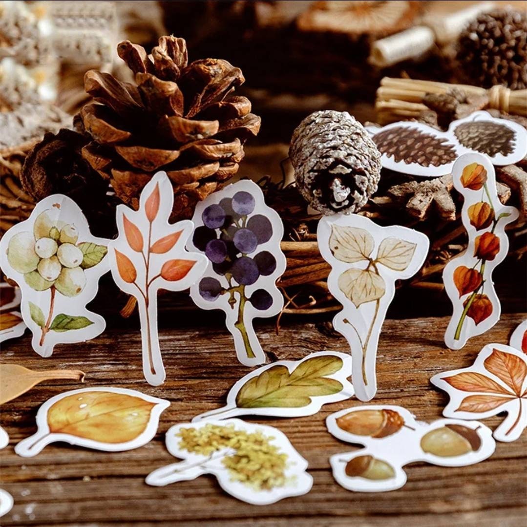 Leaves, Botanical, Foliage, Plant Sticker set - 46pcs