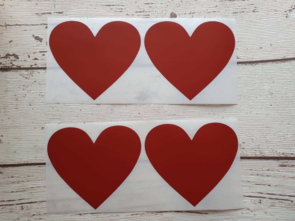 Big Red Heart Scratch off sticker - 80mm x 70mm - Scratch to reveal sticker