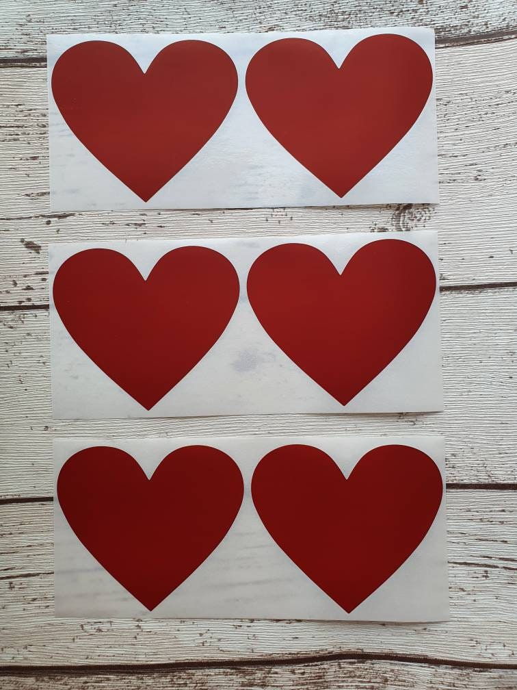 Big Red Heart Scratch off sticker - 80mm x 70mm - Scratch to reveal sticker