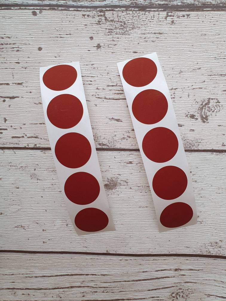 Red Scratch Off Stickers - 2.5 cm - Scratch to Reveal stickers - 1 inch