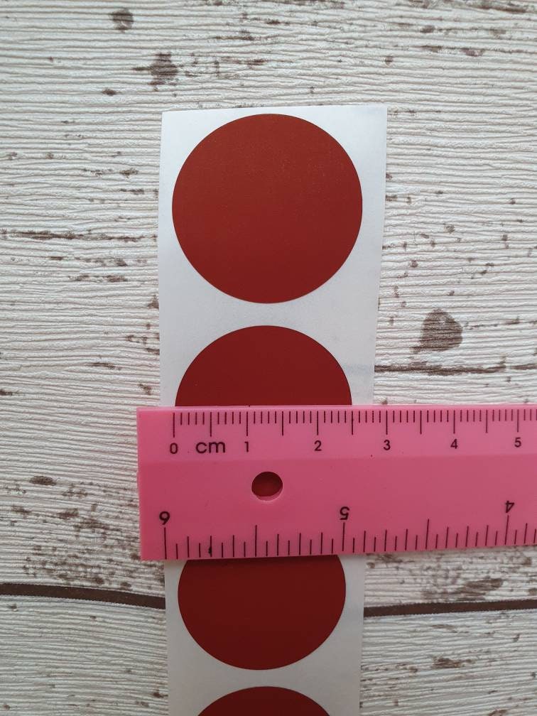 Red Scratch Off Stickers - 2.5 cm - Scratch to Reveal stickers - 1 inch