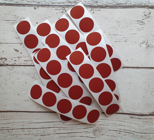 Red Scratch Off Stickers - 2.5 cm - Scratch to Reveal stickers - 1 inch