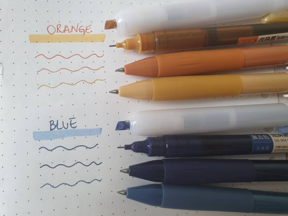 Journal pen set (gel pens + 1 highlighter)