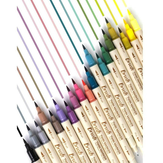Lettering pen set of 3 pens - Choose your colour set - Planner, journal, scrapbook essentials - Brush lettering colour set