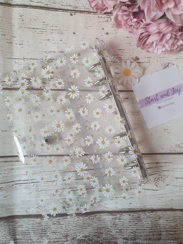 Daisy A6 Planner binder + charm + ruler - A6 6 rings binder