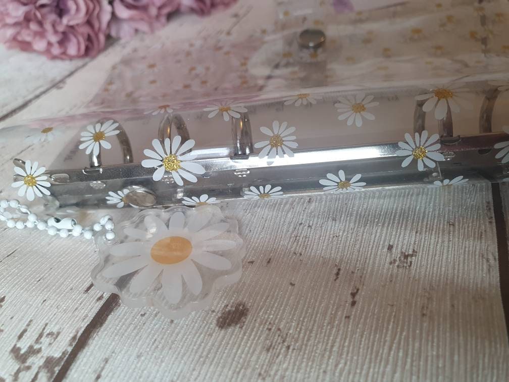 Daisy A6 Planner binder + charm + ruler - A6 6 rings binder