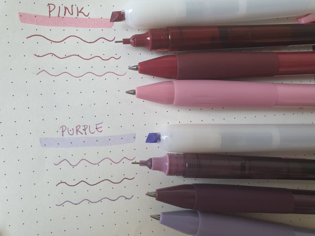 Journal pen set (gel pens + 1 highlighter)