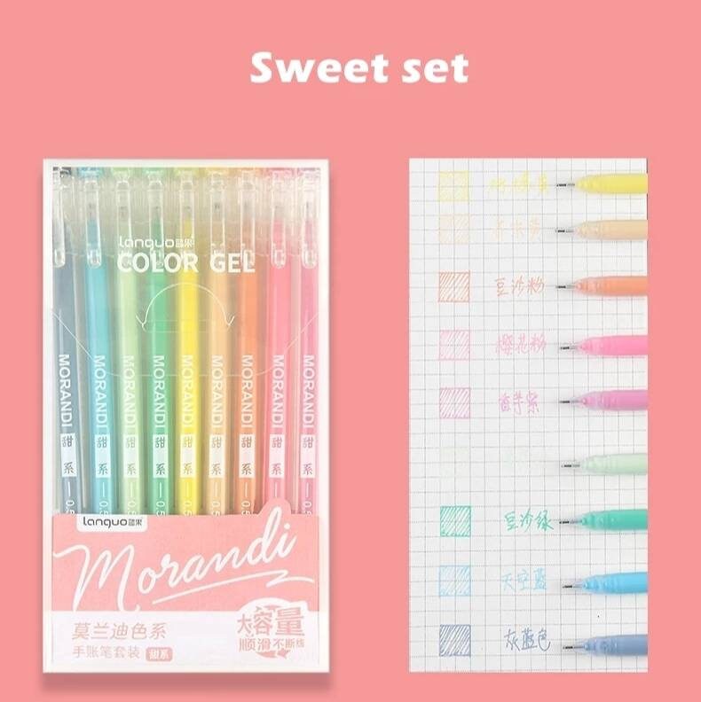 Colour gel pen set - Choose your colour set - Planner, journal, scrapbook essentials - morandi colour pen set