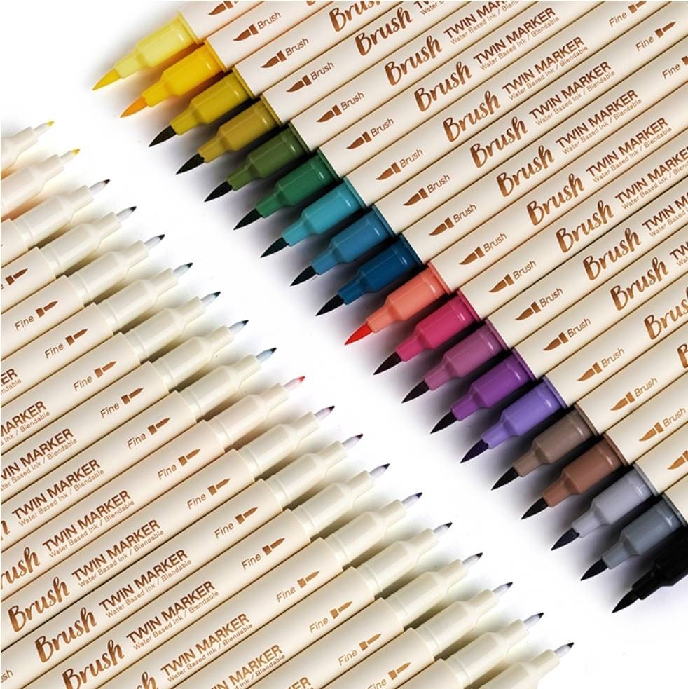 Lettering pen set of 3 pens - Choose your colour set - Planner, journal, scrapbook essentials - Brush lettering colour set