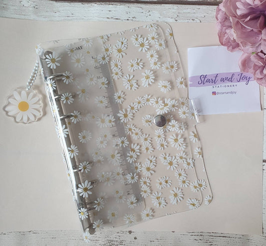 Daisy A6 Planner binder + charm + ruler - A6 6 rings binder