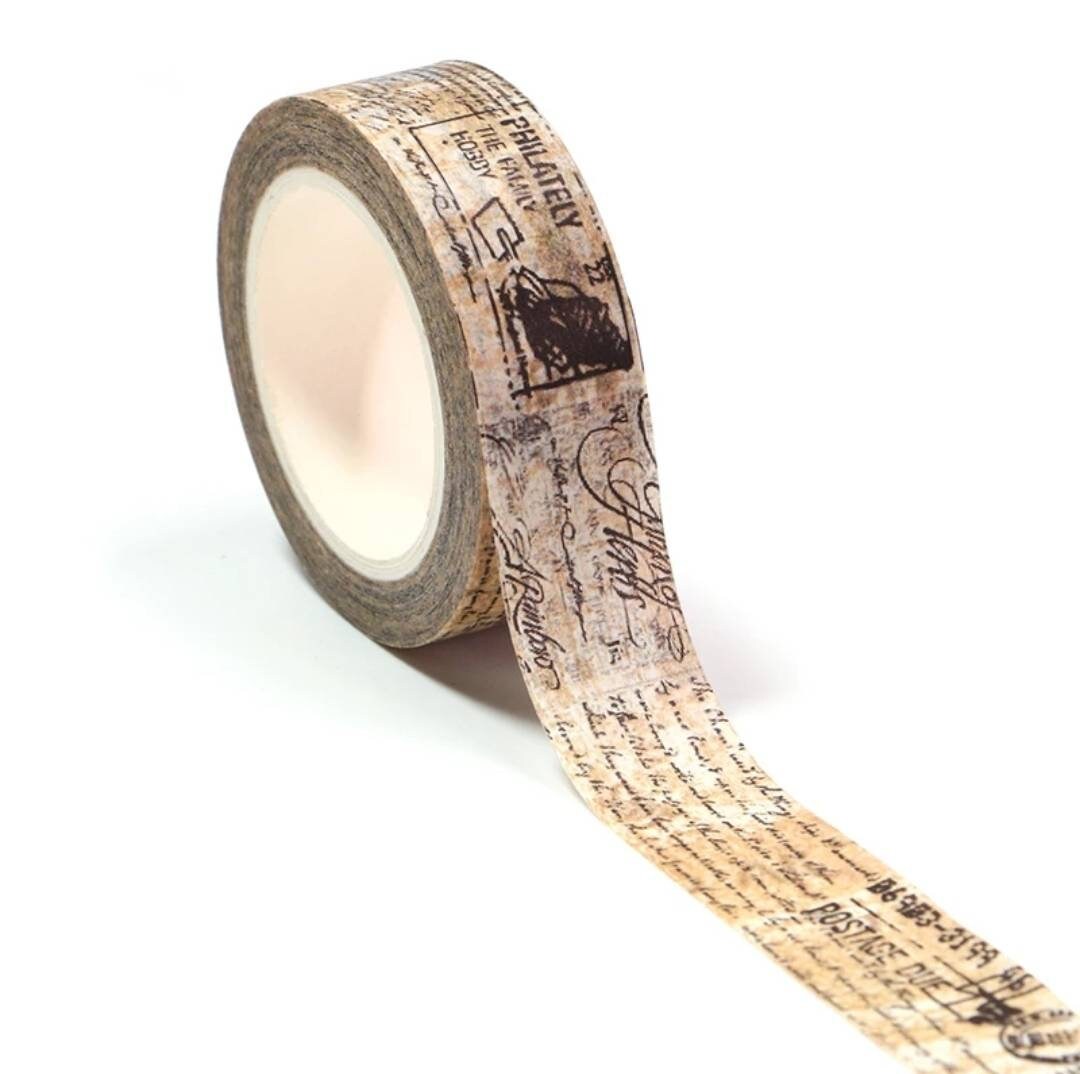 Vintage Postmark stamp washi tape 5mm x 10 m