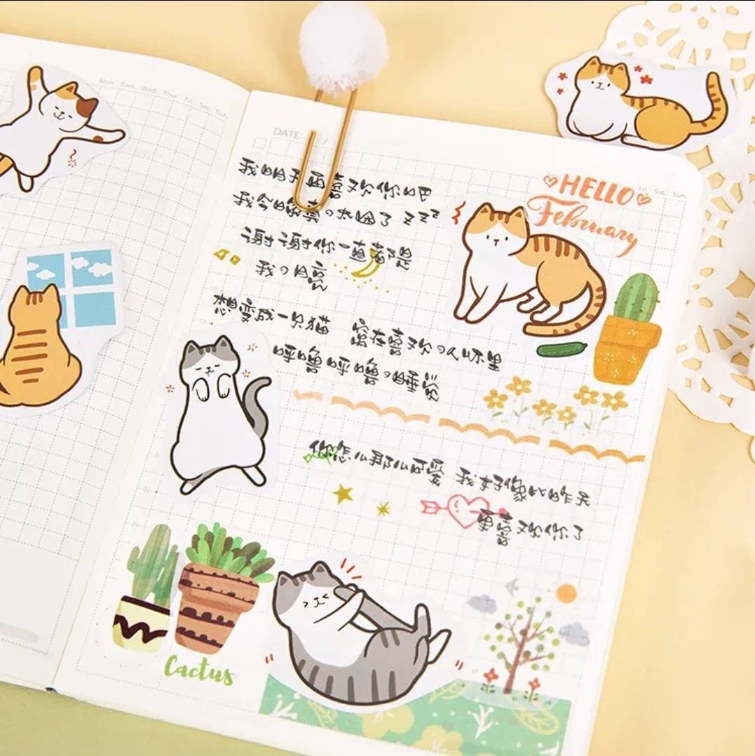 Cute cat and dog sticker set- 45pcs