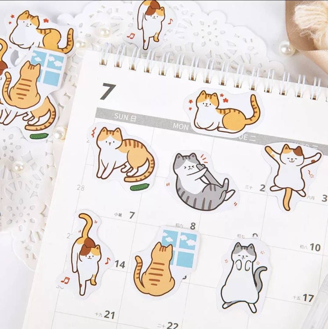 Cute cat and dog sticker set- 45pcs
