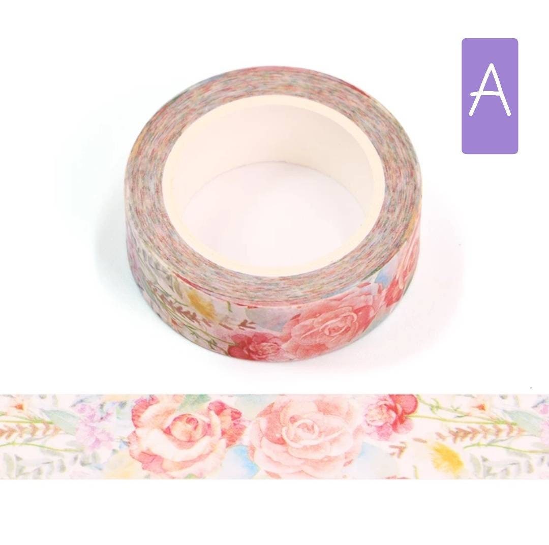 Floral Washi tape - choose your design - planner, journal, diary, scrapbook essential