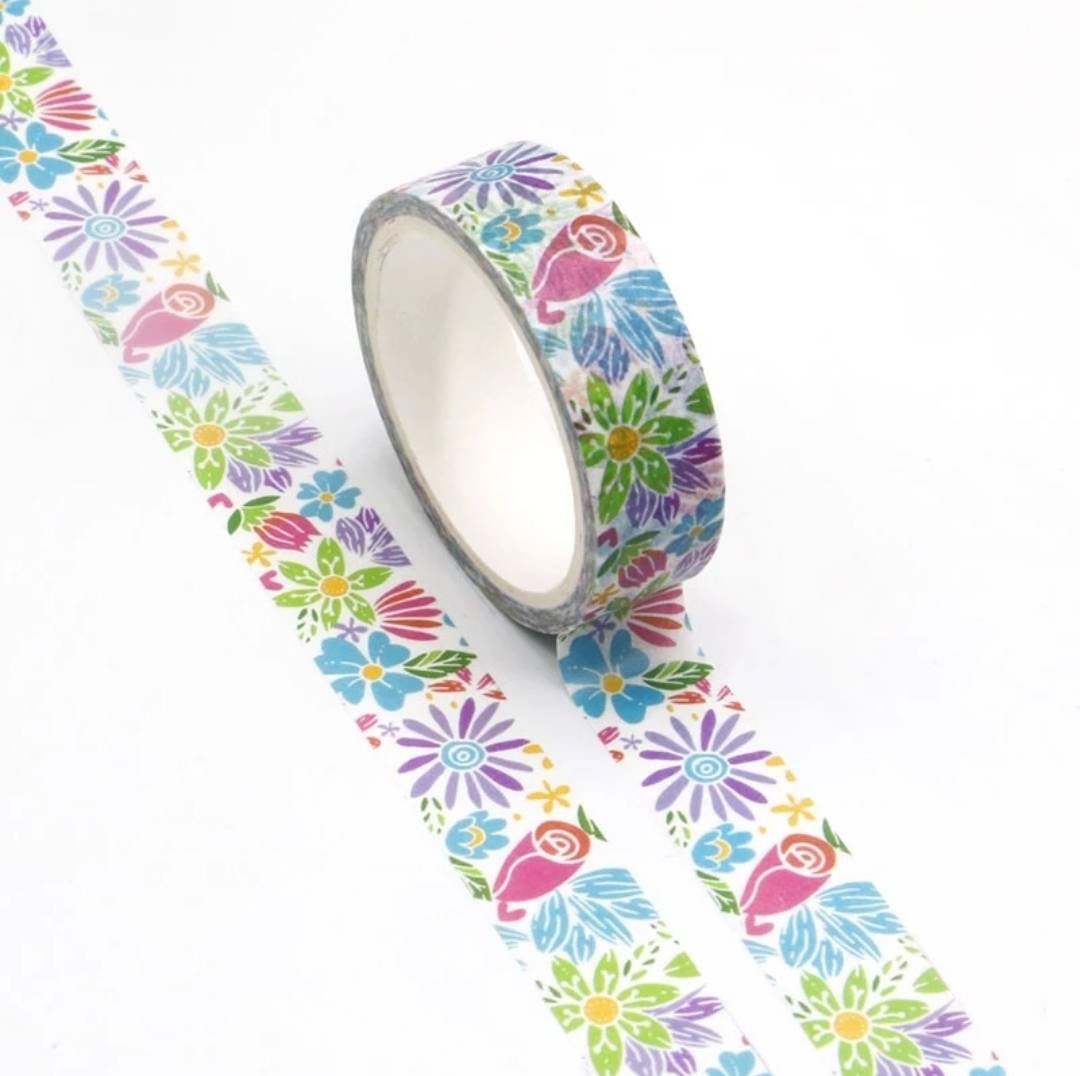 Floral Washi tape - choose your design - planner, journal, diary, scrapbook essential