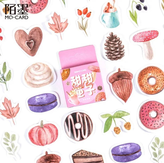 Cozy stickers set - 46 peel off stickers