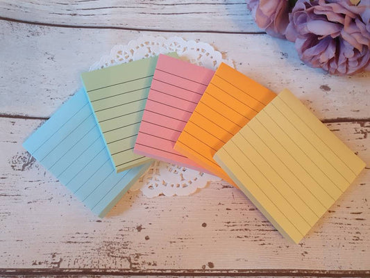 Colourful sticky notes - 80 sheets - choose your colour - stationery supplies, desk organiser