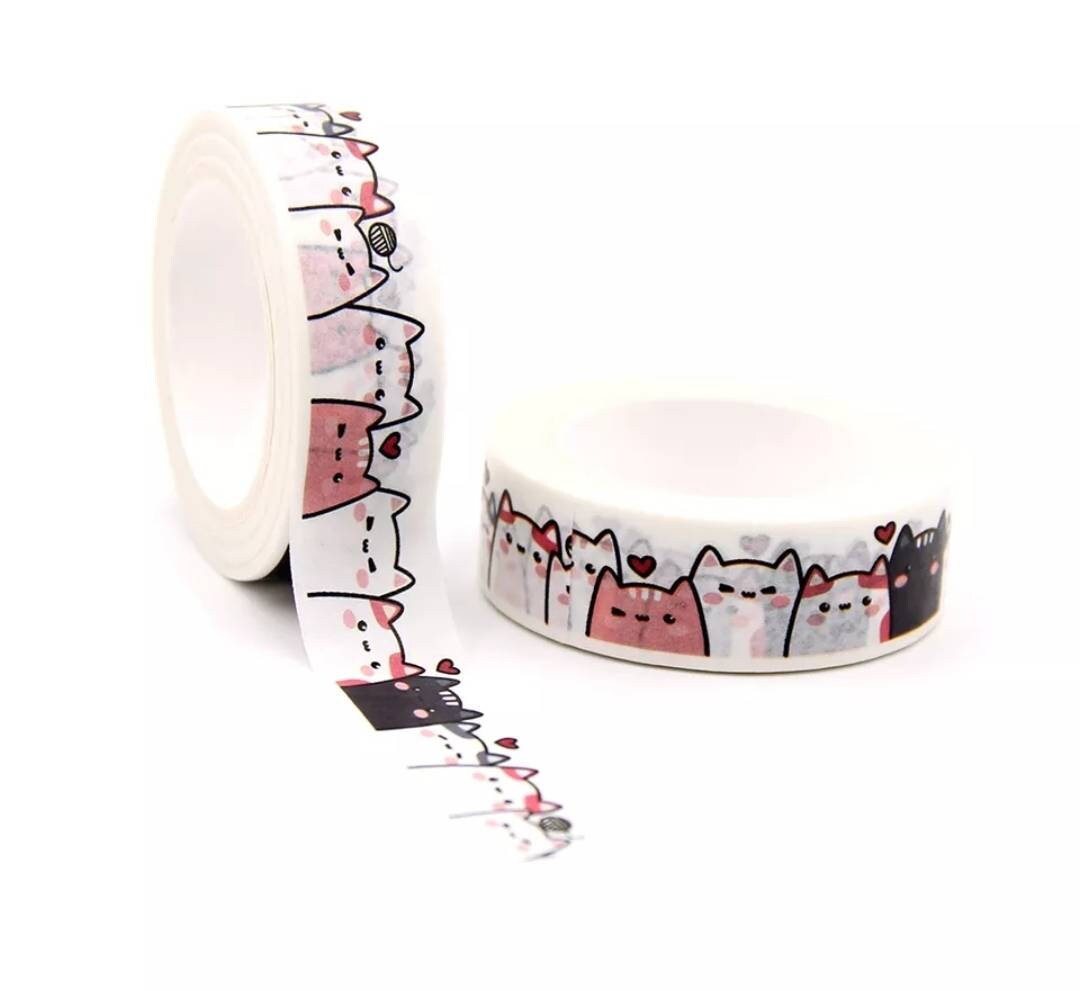 Cute Cats Washi Tape, 15mm x 5m