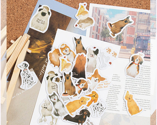 Super Cute dog stickers set- 46 pcs