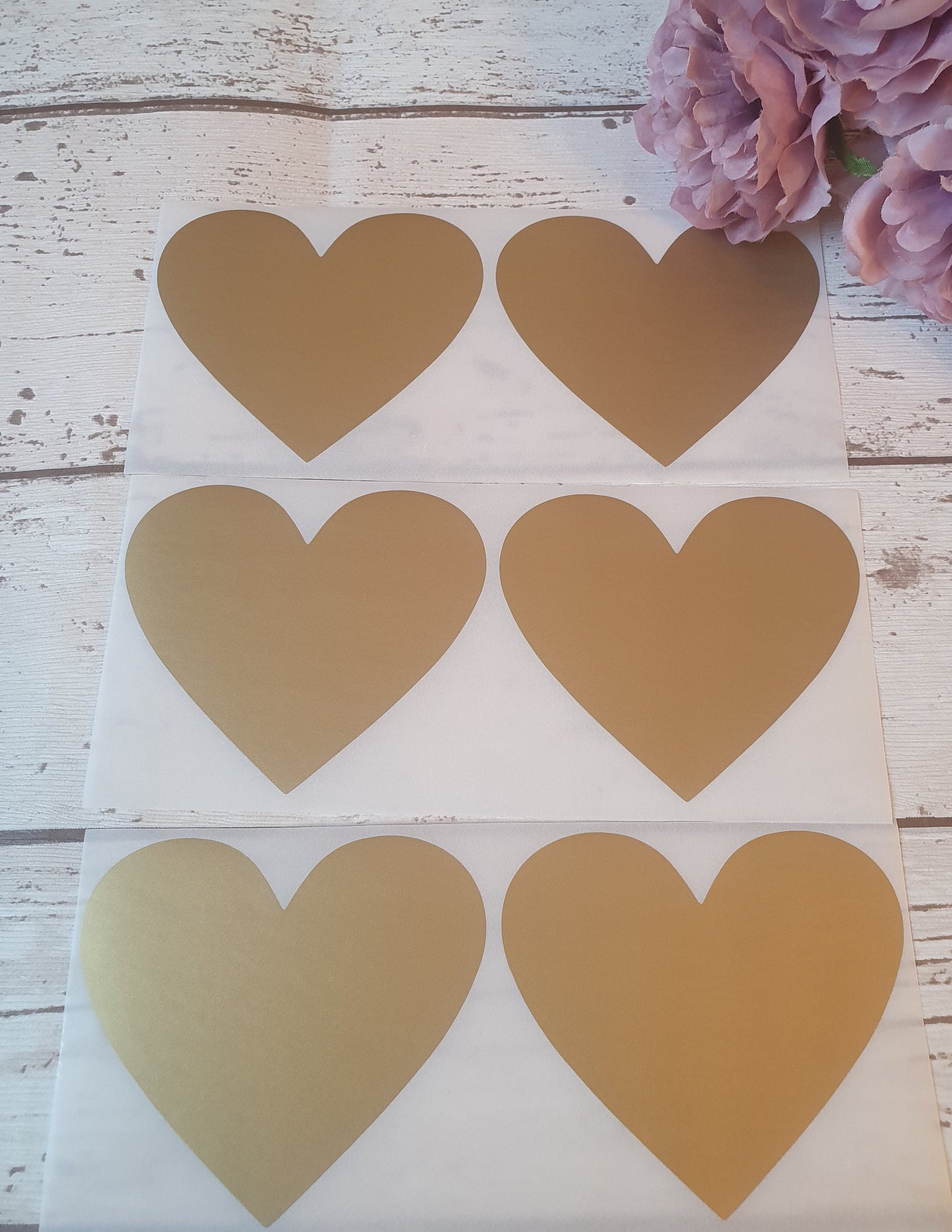 Big Gold Heart Scratch off sticker - 80mm x 70mm - Scratch to reveal sticker