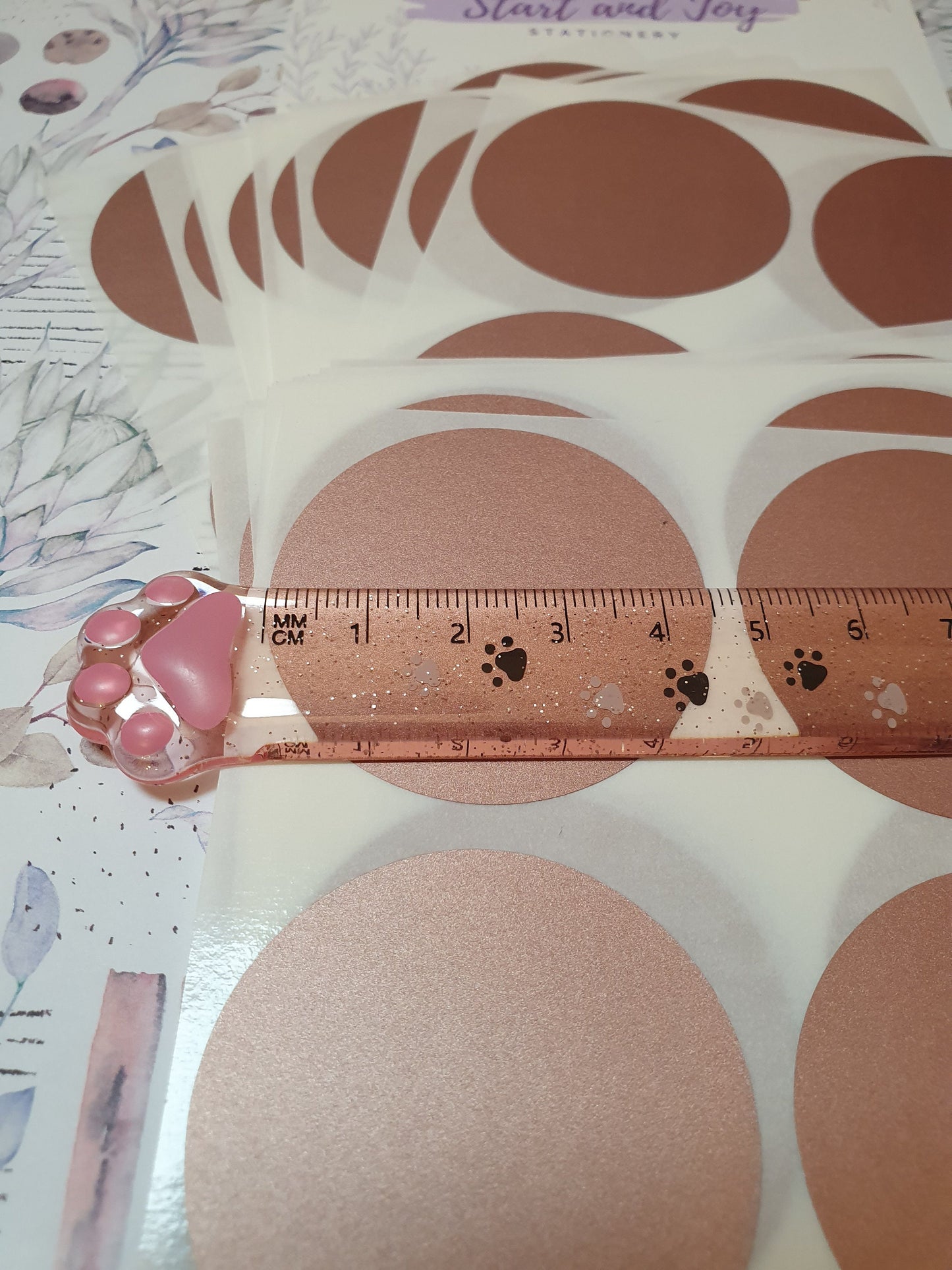 Rose Gold Scratch Off Stickers - 4.5cm - Scratch to Reveal stickers