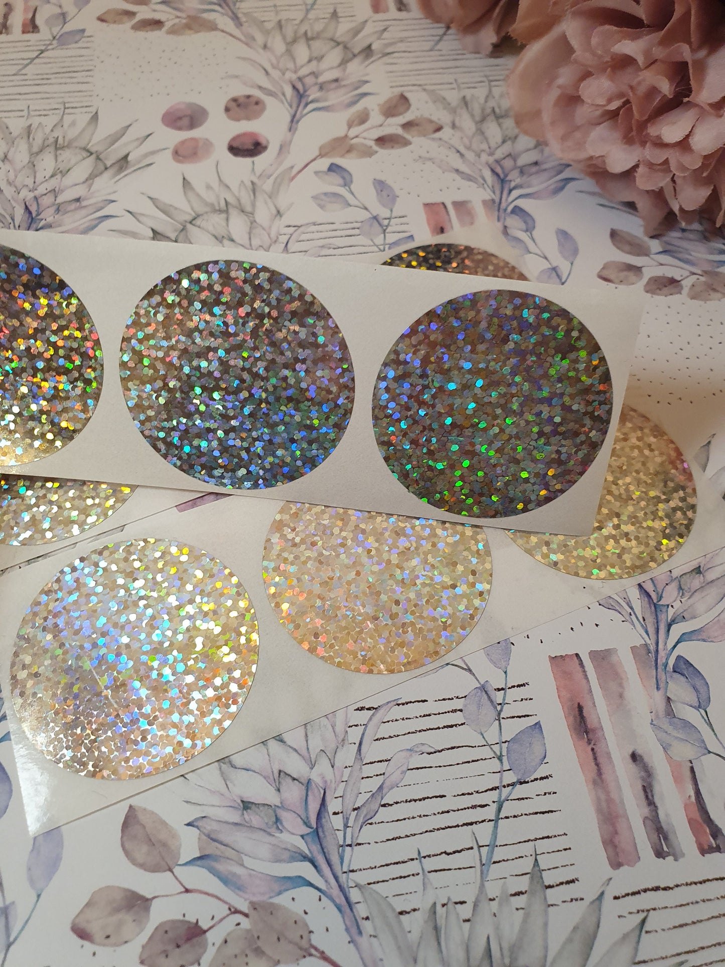 Holographic round Scratch Off Stickers , 3.8 cm - 1.5''