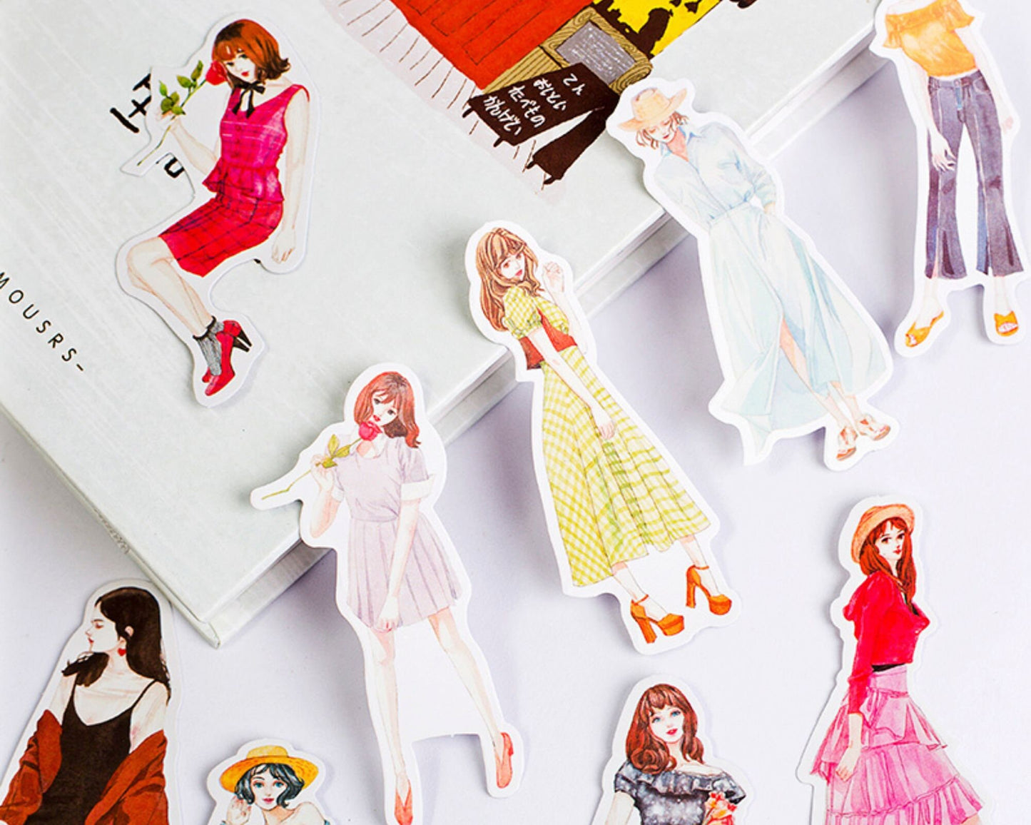 100 Fashion girls, women stickers set